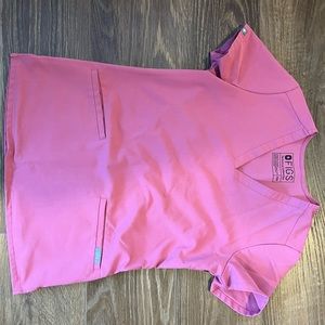 FIGS Quartz Pink Casma three pocket scrub top